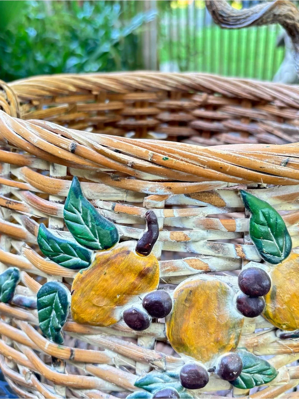 Vintage handwoven wicker